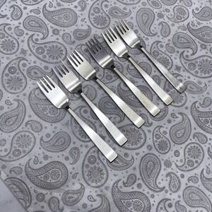 Vintage Sola Z Holland Stainless Steel Salad Dessert Forks Set of 6 Evans Intl